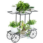 6-tier Garden Cart Stand Flower Rack Indoor Decor Flower Pot Plant Holder