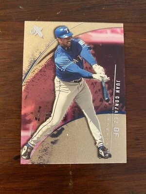 2002 (RANGERS) Baseball Card E-X #47 Juan Gonzalez  - Texas Rangers - - Image 1 of 4