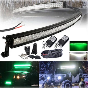Green/White/Strobeflash Off-road Led Work Light Bar for Driving Hunting Fishing - Picture 1 of 19