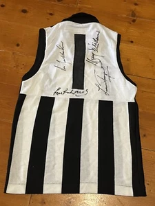 COLLINGWOOD VINTAGE JUMPER SIGNED 4 LEGENDS Tuddy, Thompson, Weideman +Richards. - Picture 1 of 14