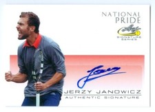 JERZY JANOWICZ "NATIONAL PRIDE AUTOGRAPH CARD" LEAF SIGNATURE SERIES TENNIS 2017