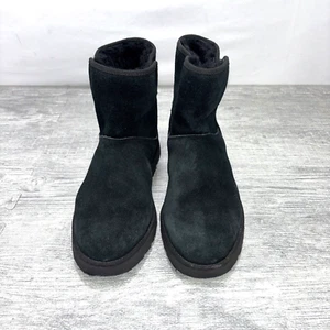 UGG Women Cory II Genuine Shearling Lined Boot Black Size 8 Suede 1125792 - Picture 1 of 10