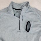 Vrst Accelerate 1/4 Zip Pullover Mens Xl Gray Heathered Shirt Running Stretch