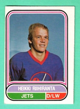 (1) HEIKKI RIIHIRANTA  1975-76 O-PEE-CHEE WHA # 125 JETS  EX-MT CARD (F4834)