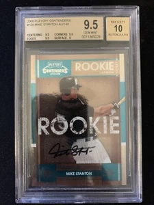 2008 Playoff Contenders Rookie Ticket Giancarlo Mike Stanton RC Auto BGS 9.5 - Picture 1 of 3