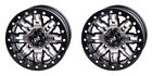 (2 Pack) 4/137 Tusk Teton Beadlock Wheel 14X7 5.0 + 2.0 Machined/Black For