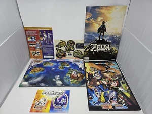 20 Pokemon Sun Moon 11x17 Pre-Order Double Sided Poster Map Nintendo Promo READ! - Picture 1 of 5