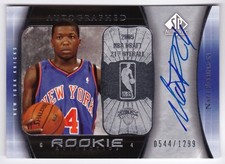 2005-06 UD SP Authentic Nate Robinson Rookie Authentics Auto 0544/1299 Knicks