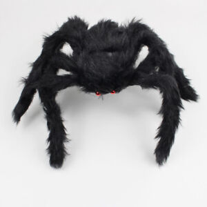 30/50cm/75cm Big Black Plush Spider Halloween Party Decorations Home Bar Haun Wp