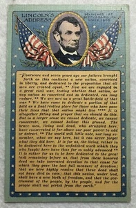Lincoln's Address Postcard (K1) - Picture 1 of 2