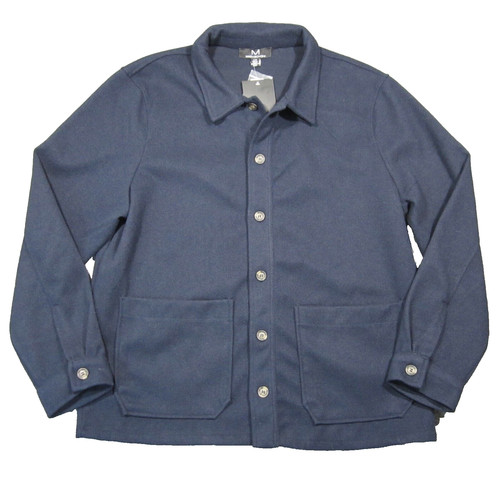 VETEMENTS NUOVO Magaschoni Shacket Uomo L Blu Navy Camicia Giacca Chore Camp Cappotto Bottoni