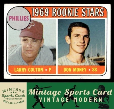 1969 Topps - Rookie Stars - Larry Colton / Don Money - #454 Phillies - Image 1 of 2