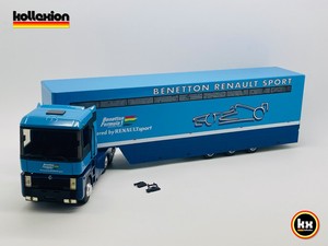 Camion Eligor 1/43 Renault Magnum - Semi-remorque Tautliner Dartom - Jaune - Occasion