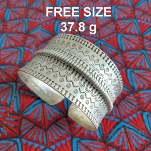 Bracciale argento fine sterling 925 bracciale artigianale misura libera artigianale vintage BA006 - Foto 1 di 5