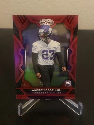 2022 Panini Certified ANDREW BOOTH JR.  Red MIRROR ROOKIE RC /99 Vikings A168 - Image 1 of 2