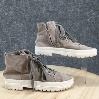 Dolce Vita Botas Mujer 9 M Falcon Botines Con Cordones Cremallera Lateral Cuero Gris Foto 1 de 4