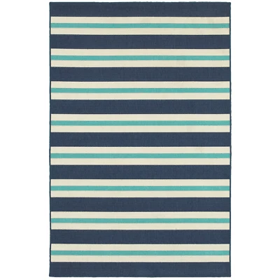 Avalon Home Mackay Nautical Stripe Indoor/Outdoor Area Rug - Image 1 of 4