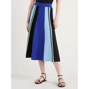 Scoop Sweater Skirt Women's Size L Multicolor Stripe --T9-- - Picture 1 of 4