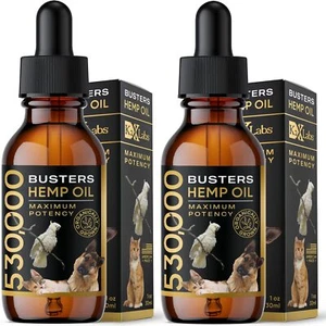 Buster's Organic Hemp Oil Large 60 Milliliters 2-Pack for Dogs & Cats - Picture 1 of 2