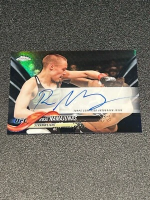 Rose Namajunas /10 Black Auto REFRACTOR 2018 Topps UFC Chrome  - Image 1 of 2