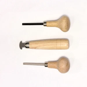 BeadSmith® 3 pieces Bezel Roller and Prong Pusher Set Wooden Handles - Picture 1 of 1