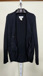 Margiela 2011 Reverse Button Rubbed Knit Cardigan Size Medium Italy - Picture 1 of 5