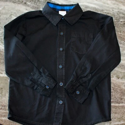 Wonder Kids Boys Button Up Shirt LS Woven Top Pocket 100% Cotton 4T - Image 1 of 4