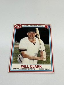1990 Post Cereal #7 Will Clark Giants Baseball Card