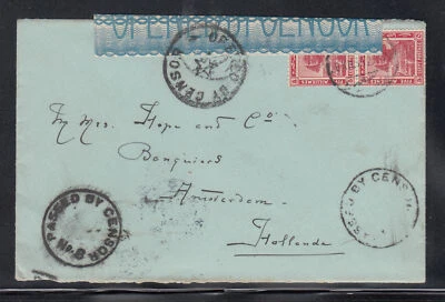 Egipto, 1916 Primera Guerra Mundial Censurada (Ronda Nº 8) Cubierta de Puerto Said a Alemania Foto 1 de 2