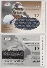 2003 SAGE Auto Bronze /500 Jason Gesser #A17 Rookie Auto RC