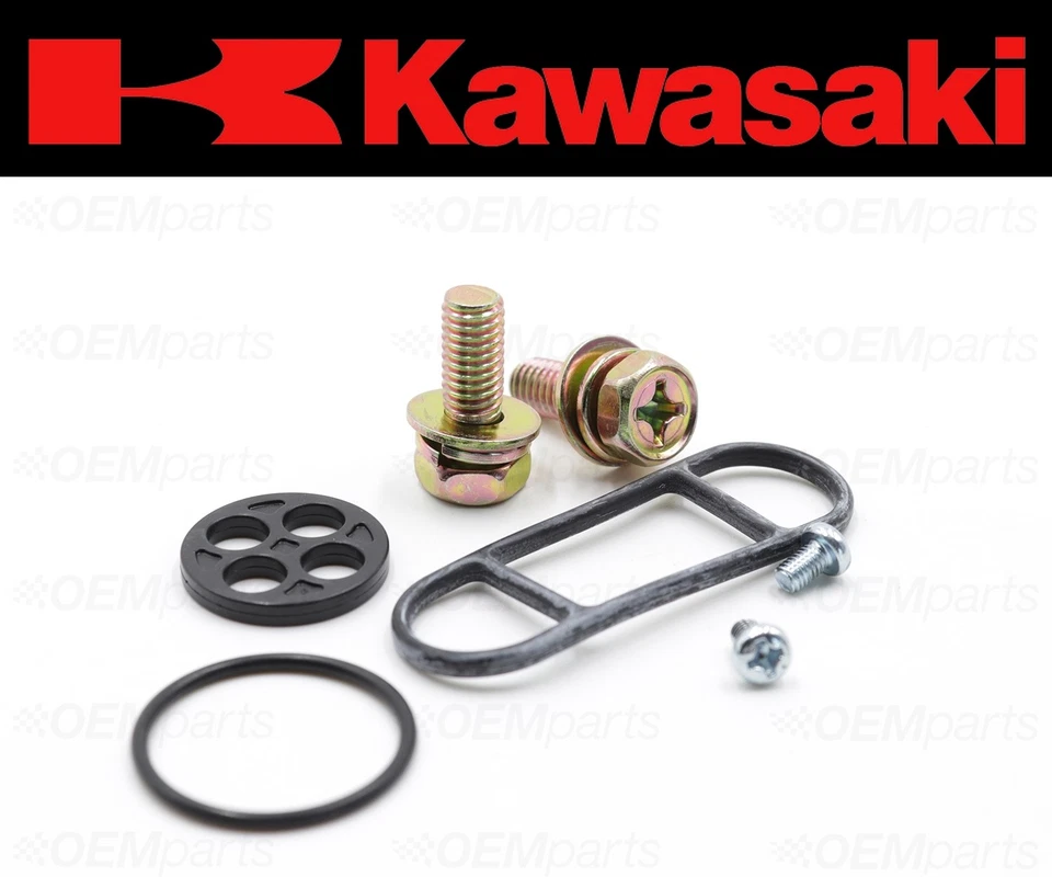 Juego completo de reparación de válvulas Petcock de combustible Kawasaki KDX200, KDX220, KDX250, KLX650 Foto 1 de 4