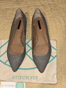 Tahari Elvie Flats Black & White With Nude Interior From Stitch Fix Size 7 - Picture 1 of 8