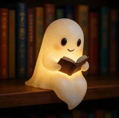 Cute Ghost Leselampe: Niedliches Geister-Design,weiches Leselicht - Bild 1 von 4