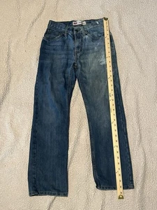 Levi's 505 Straight Jeans Youth Size 12 Slim 24x26 Classic Denim Durable Vintage - Picture 1 of 15