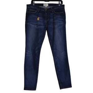 Pantalones de mezclilla ajustados Current Elliott The Stiletto Townie lavado oscuro talla 30 - Imagen 1 de 8