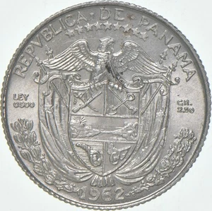 SILVER Roughly the Size of a Dime 1962 Panama 1/10 Balboa World Silver Coin *205 - Picture 1 of 3