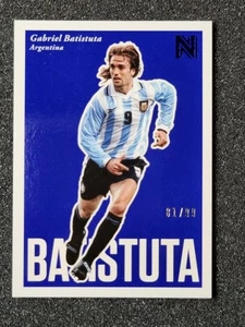 2017 PANINI NOBILITY - BLUE 81/99 - #55 GABRIEL BATISTUTA SP Shortprints - Picture 1 of 2