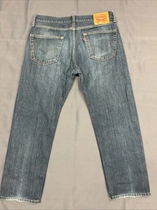 Levi’s Men’s 505 Regular Fit Blue Jeans 34x29 - Picture 1 of 9