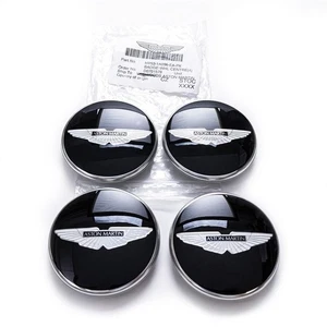 Aston Martin Glossy Black V8 Vantage VirageDB9 Wing Wheel Center Cap Kit OME New - Picture 1 of 4