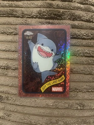 Marvel Topps Chrome 2025 Jeff The Land Shark Rose Gold Diamonds card /40 - Image 1 of 2
