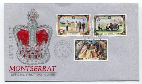 D32938 Silver Jubilee Queen Elizabeth II FDC Montserrat 1977 - Image 1 of 1