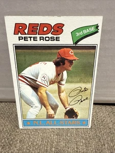Tarjeta de béisbol 1977 Pete Rose Topps #450 Cincinnati Reds - Imagen 1 de 19