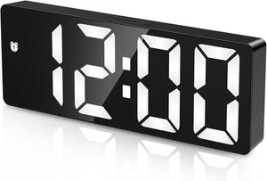 Criacr Digital Alarm Clock, Bedside Clock with 6.5" Black+white  - Picture 1 of 9