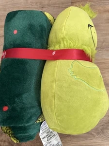 Dr Seuss The Grinch Plush & Throw Blanket 48" x 58" Kids Christmas Gift Set NWT - Picture 1 of 3