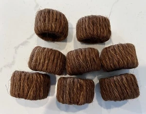 Lote de 8 servilleteros de yute marrón - Imagen 1 de 3