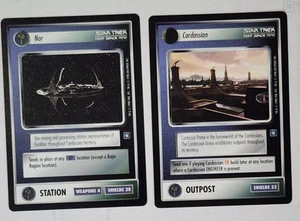 Star Trek CCG Deep Space Nine - Nor Station and bonus Cardassian Outpost - Picture 1 of 1