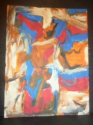 Pintura al óleo abstracta original, vintage atribuida a Philip Guston Foto 1 de 4