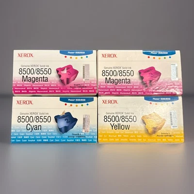 Genuine Xerox Solid Ink 8500/8550 set of 4 Magenta(2) Yellow Cyan Sealed - Image 1 of 4