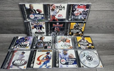 Sports Lot Basketball Baseball Football NFL MLB NBA NCAA PlayStation 1 PS1 CIB - Image 1 of 4