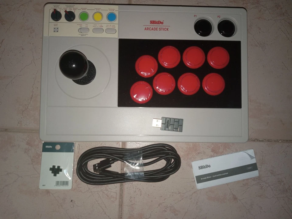 8Bitdo Arcade Stick for Nintendo Switch & PC Bluetooth 2.4g New Open Box - Image 1 of 4